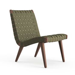 Knoll Teak Woven Lounge Chair – Mid-Century Modern Designer Accent Chair (2 available)