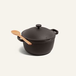Our Place Perfect Pot Charcoal 5.5 QT with Lid & Beechwood Spoon