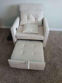 White Reclining  chair