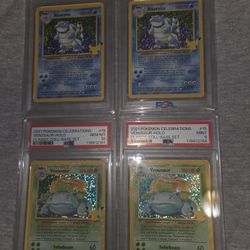 Pokemon Center Celebrations 25th Anniversary Elite Trainer Venusaur Blastoise  Psa 10