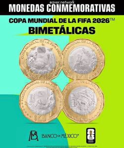 Monedas mexicanas conmemorativas del mundial juego de 4 monedas