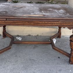 Vintage Jacobean Oak Expandable Dining Table project wood table can extend!