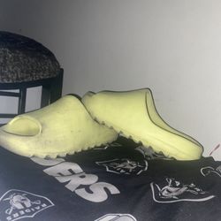 Neon Yeezy Slides 