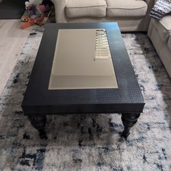 Black And Mirrored Coffee Table 