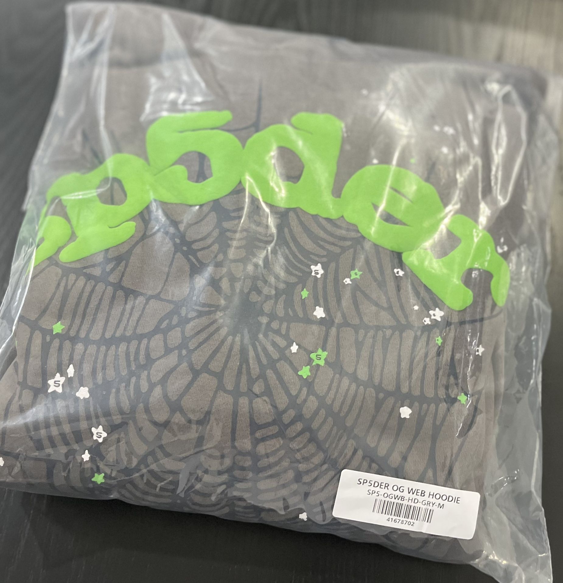 Grey And Green Spider Hoodie 