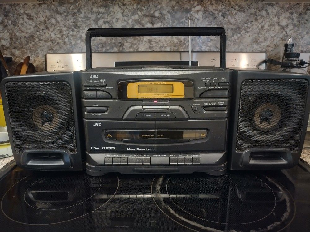 Vintage JVC PC-X105 CD Cassette Radio Boombox