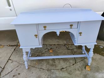Mesa De Madera Sólida Color Gris