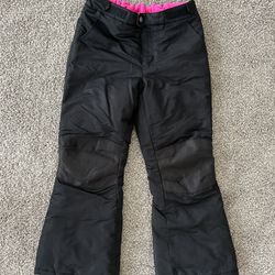 Swiss Tech Snow Pants Black & Pink kids Size 10-12
