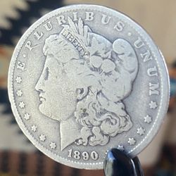 Morgan Dollar Silver Coin - 1890 