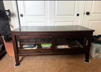 Tv stand cherry wood finish