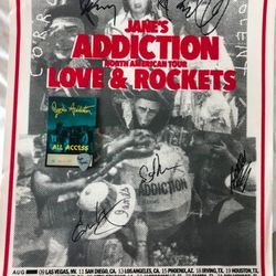 Jane’s Addiction 2024 Tour Autographed Poster Rare