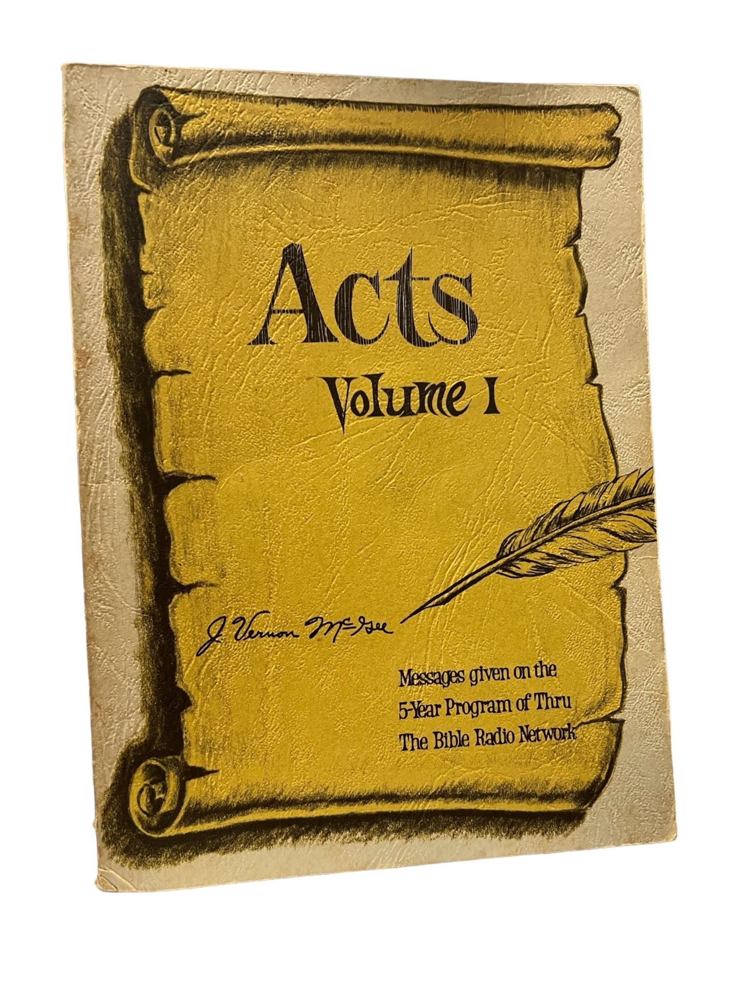 Acts Volume 1 by J Vernon McGee (Thru The Bible), Vintage (1987)  This vintage paperback book, titled "Acts Volume 1" by J Vernon McGee, is a great ad