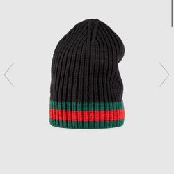 AUTHENTIC - Gucci Beanie - Wool Hat With Web 