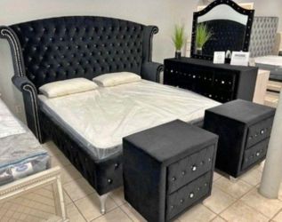 New 4pc Bedroom Set In Box 📦 Buy Now Pay Later $39 Down No Credit Needed 