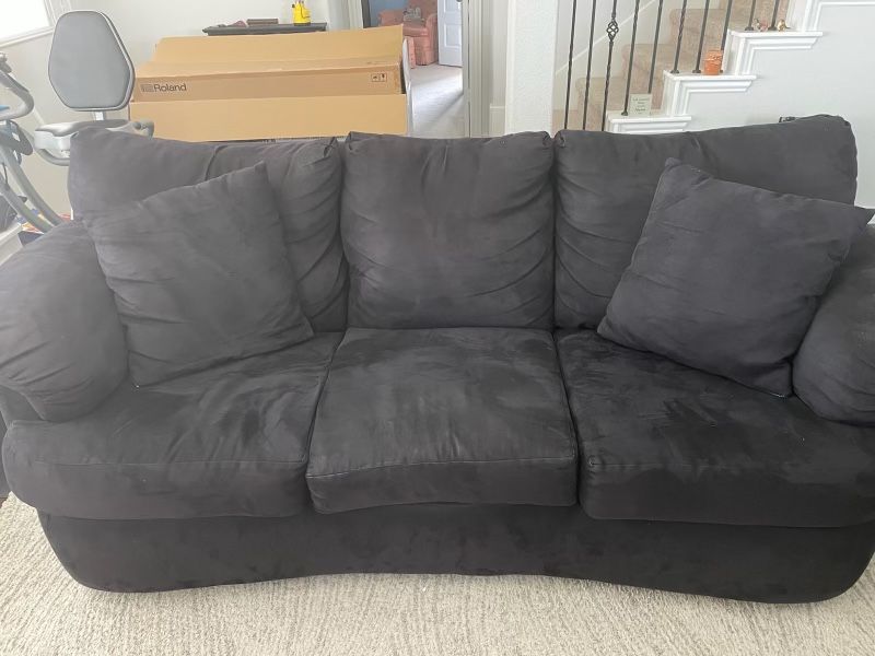 Comfortable Plush Dark Sofa - Great Condition