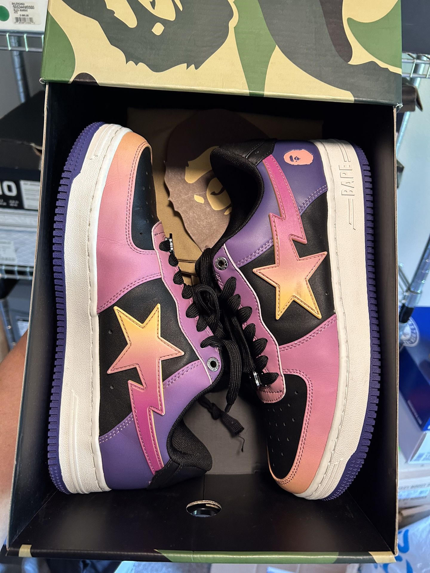 Bathing Ape Bape Sta #7 Purple Size 8