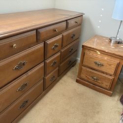 Sprague & Carleton piece, part of their Colonial or Early American style furniture line. And nightstand 