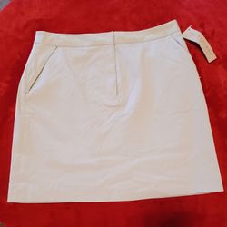 NEW Beige Lined Miniskirt 