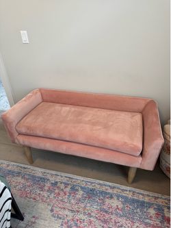Suede Boho Bench