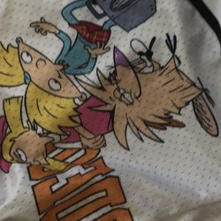 Nickelodeo white shorts with cartoon characters