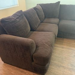 dark brown L Shape couch