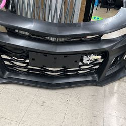 Fits 16-18 Chevy Camaro ZL1 Style Unpainted Front Bumper Cover Conversion w/ Lip