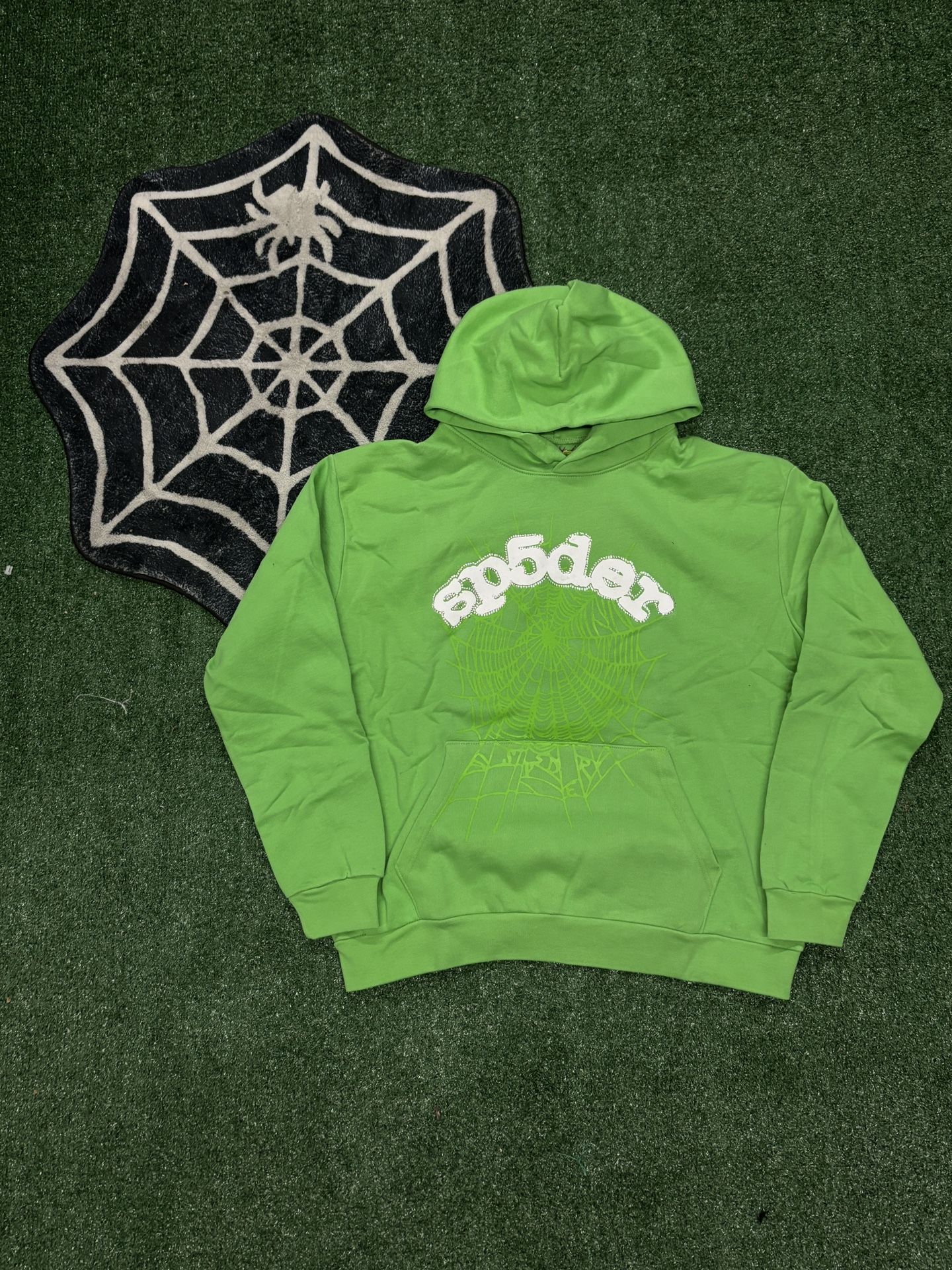 Sp5der Web Hoodie Slime Green