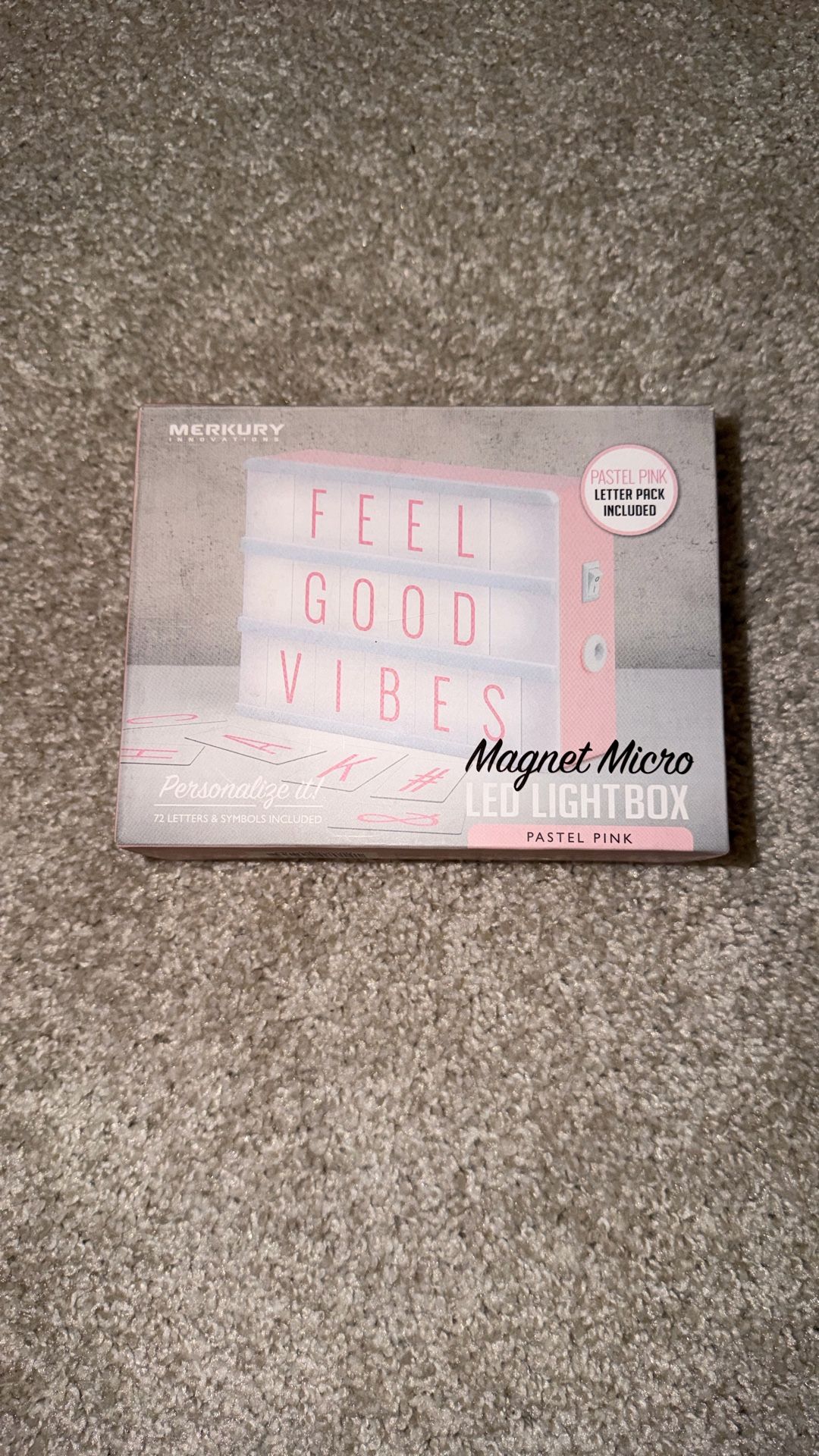 Marquee Sign - LED Light Box Pink