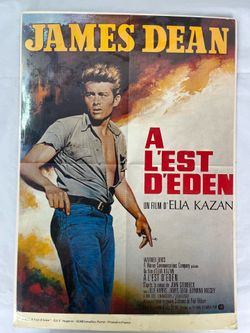 Retro 1970s French East of Eden Poster Print by Nugeron - James Dean Decor