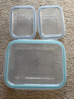 3-Piece Airtight Glass Food Storage Container Set with Lids