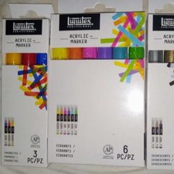 3 Variety Liquitex Professional Acrylic Paint Marker Sets