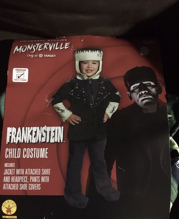 Brand new Frankenstein monster toddler boy 2T/3T deluxe costume 