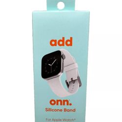onn. Silicone Band for 38/40/41mm Apple Watch®, White