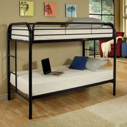 Twin Bunk Bed With Mattress 