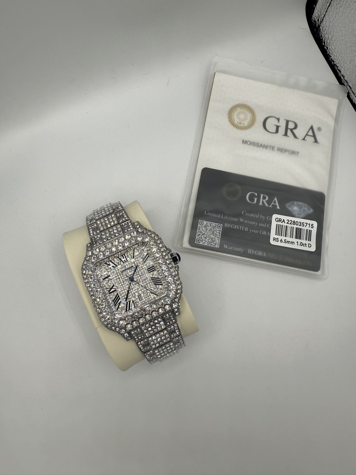 Custom VVS moissanite watch Pass Diamond Tester ✅Automatic Movement