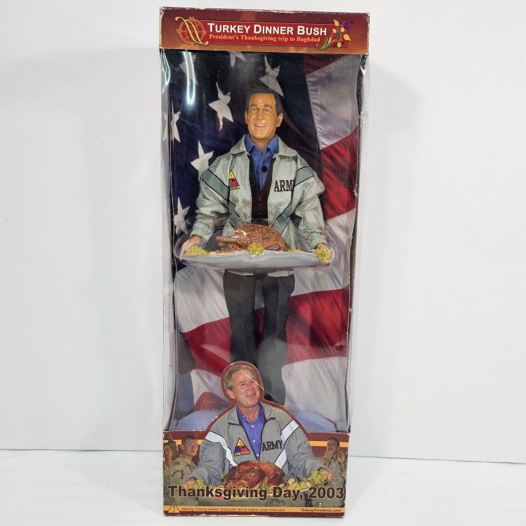 Turkey Dinner Bush Limited Edition 12" Collectible Doll President’s Thanksgiving Trip 2003
