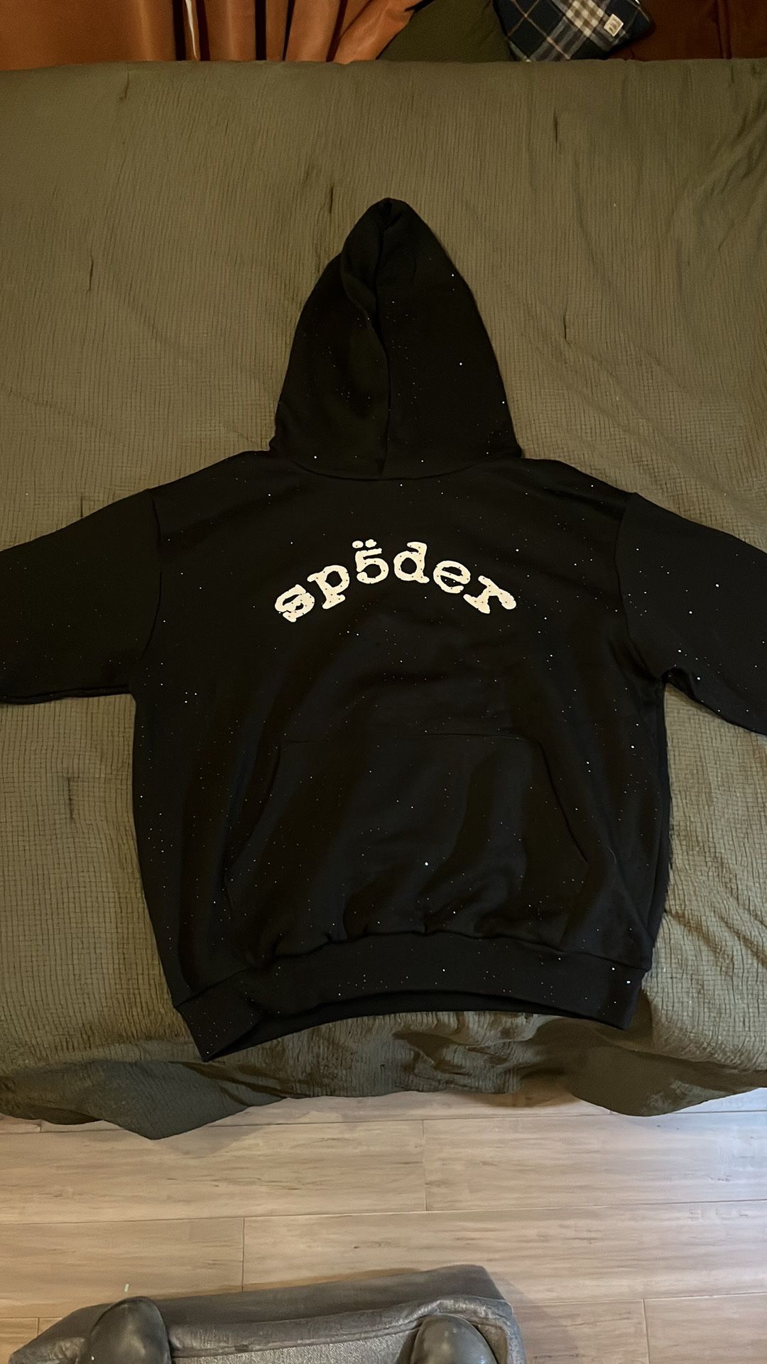 Black Sp5der Webstone AOP Hoodie