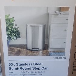 💥 StyleWell 50L Stainless Steel Step Can - Sleek & Clean! 💥$45