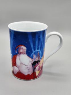 Rare Vintage 1998 Saks Fifth Avenue Christmas Mug – Santa Calls by William Joyce
