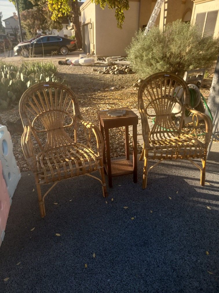 1990's Vintage Bamboo Chairs 