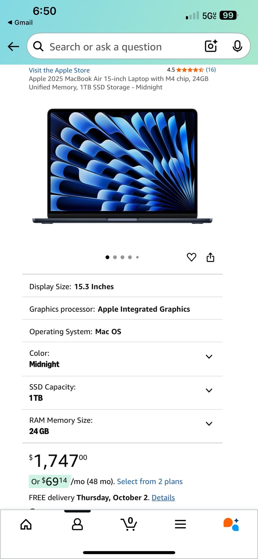 2025 Apple MacBook Air New In Box