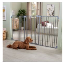 Wide Metal Pet Gate with Door