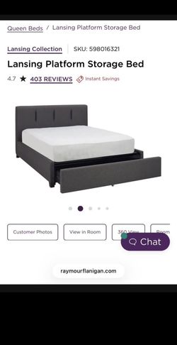 NEW Queen Bedframe / Platform Storage Bed