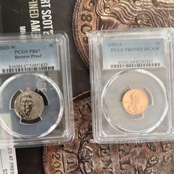 W Mint Mark Nickel and San Fran Penny
