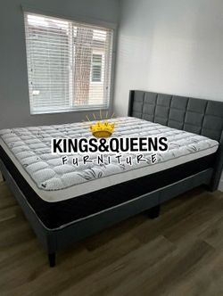 New Queen bed frame with matres