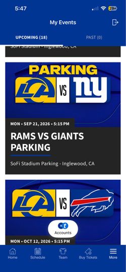 Rams parking