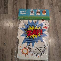 Super hero birthday yard Signs
