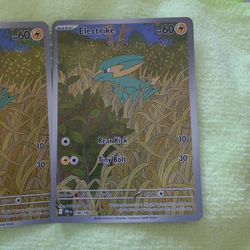 Pokemon TCG Electrike 196/182 Sv10: Destined Rivals Holo Full Art