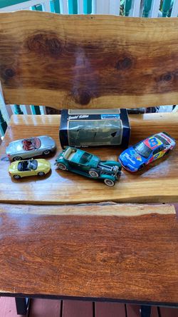 Five Model Cars..One is an old Hubley