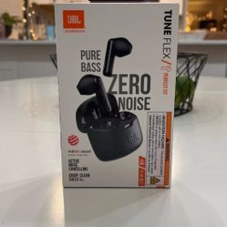 JBL Tune Flex - True Wireless Noise Cancelling Earbuds (Black), Small